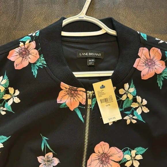 NWT Lane Bryant Black Floral Jacket Size 18/20 - Picture 2 of 9